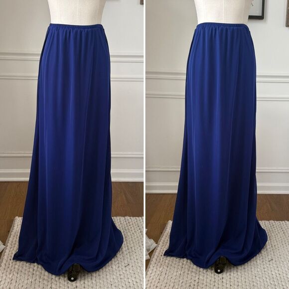 Xscape Royal Blue Formal Straight Maxi Skirt Stretchy 6 - Picture 1 of 6